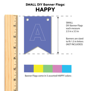 Small HAPPY Pennant Banners