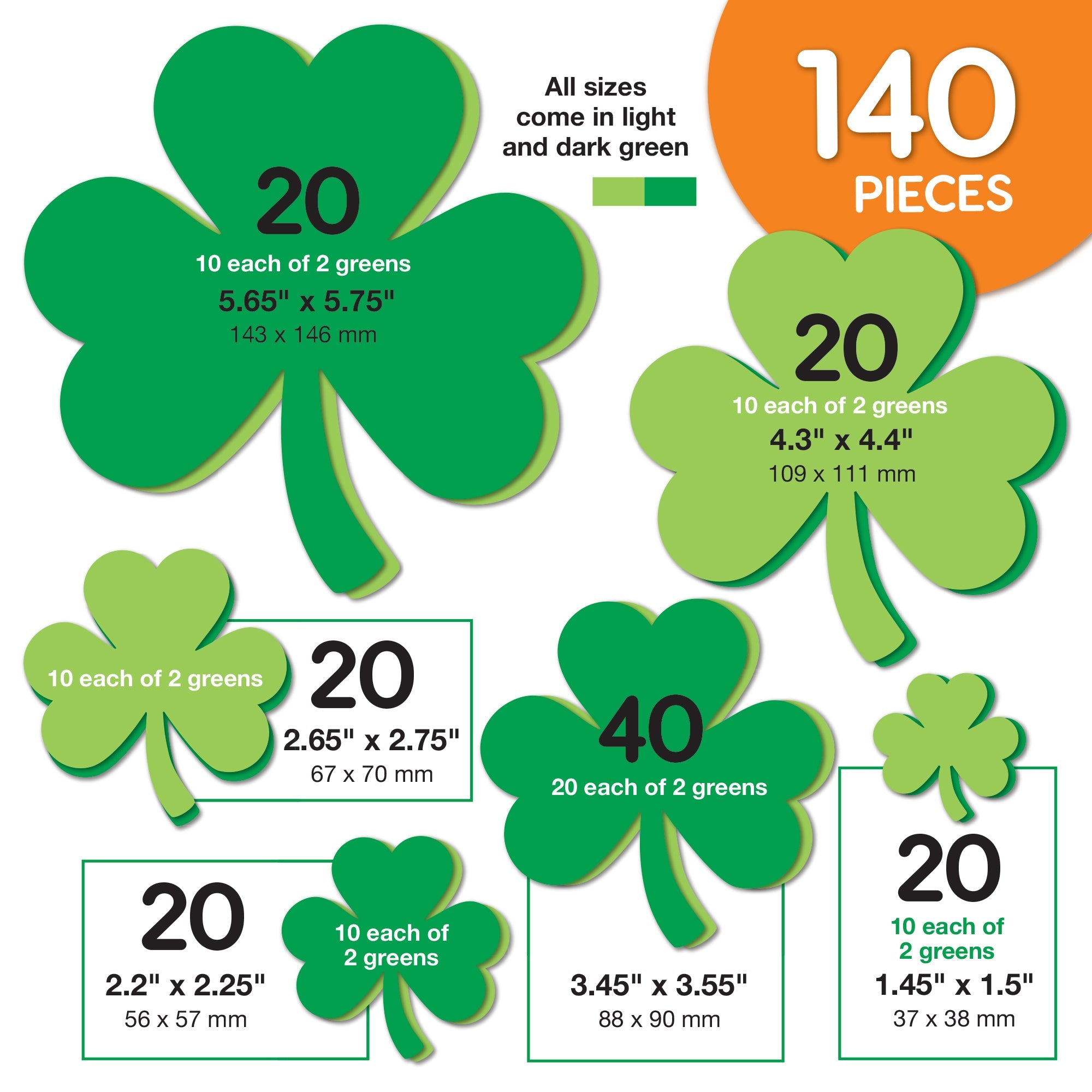 St. Patrick's Day activities—use these shamrock cutouts for fun crafts, bulletin boards, and St. Paddy's Day decorations.