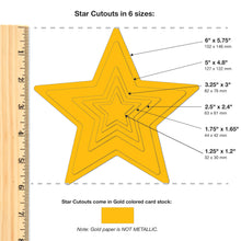 Load image into Gallery viewer, Stars GOLD Cutouts
