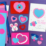 Paper crafts kit for Valentines—create personalized cards and decorations with Valentine craft ideas.