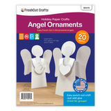 DIY angel ornament kit—easy Christmas holiday craft with pre-cut paper shapes.