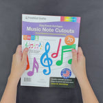 Multicolor music symbols—bright and colorful music note cutouts, great for enhancing music education and crafting with music notes and symbols
