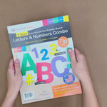 Alphabet letters and numbers in bold capital styles for spelling and educational fun.