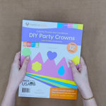 Craft crowns with colorful jewels—easy DIY party craft kits for fun and festive celebrations.