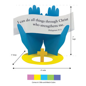 Philippians 4:13 (I Can Do All Things Through Christ) Daily Devotional Colorful 3-D Punch-Out Paper Bible Craft Kit