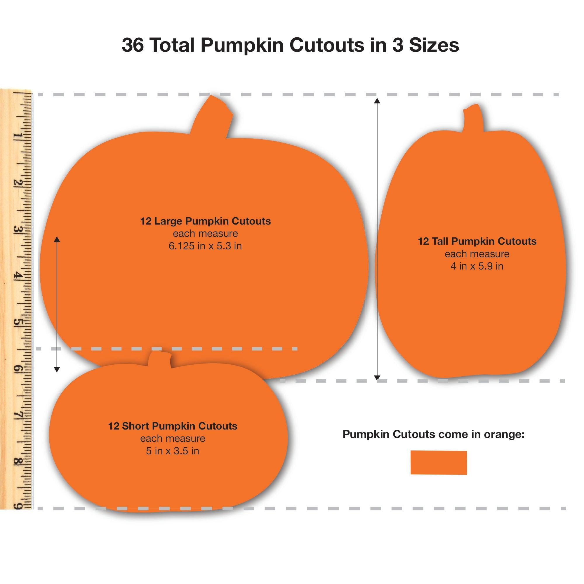 Autumn leaves craft kit with pumpkin and apple cutouts—perfect for fall crafting and classroom decorations.
