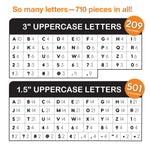 Pre-cut alphabet letters and numbers—no scissors needed for quick and easy crafts.