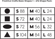 Load image into Gallery viewer, Basic Shapes 2 Primary Colors – Hearts, Stars, Hexagons, Rectangles
