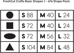 Basic Shapes 2 Primary Colors – Hearts, Stars, Hexagons, Rectangles