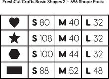 Load image into Gallery viewer, Basic Shapes 2 Neon Colors – Hearts, Stars, Hexagons, Rectangles
