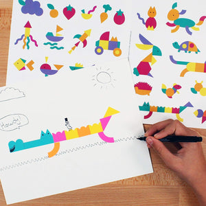 ARTshapes™ Creative Paper Shapes Art Pack with 50+ IDEA Guide