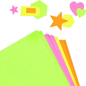 Basic Shapes 2 Neon Colors – Hearts, Stars, Hexagons, Rectangles
