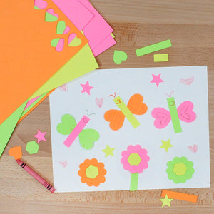 Basic Shapes 2 Neon Colors – Hearts, Stars, Hexagons, Rectangles