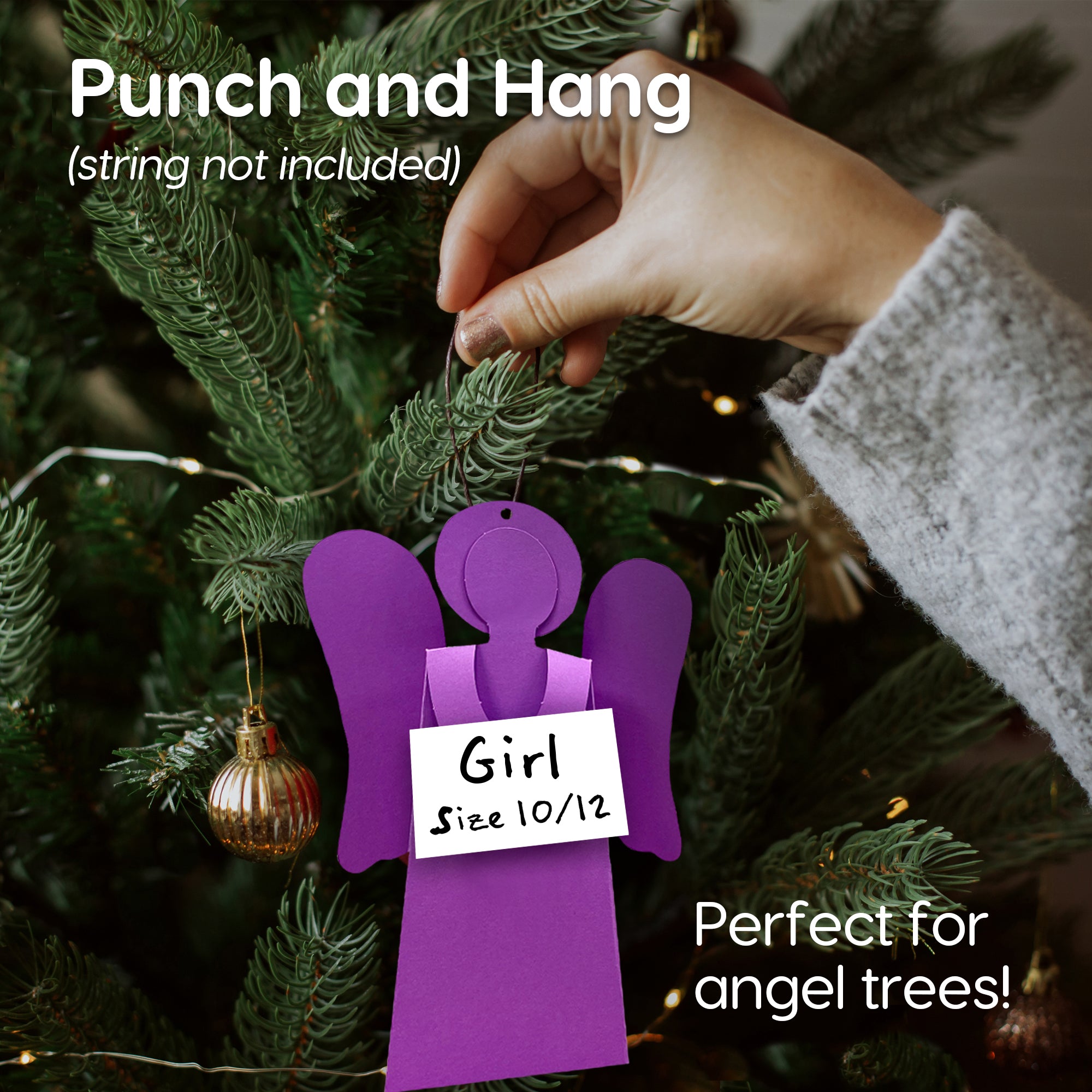 Handmade-inspired ornament making kit—create a paper angel for your Christmas tree.