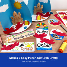 Load image into Gallery viewer, Back to The Beach! Crab-Themed 3-D Paper Craft Kit
