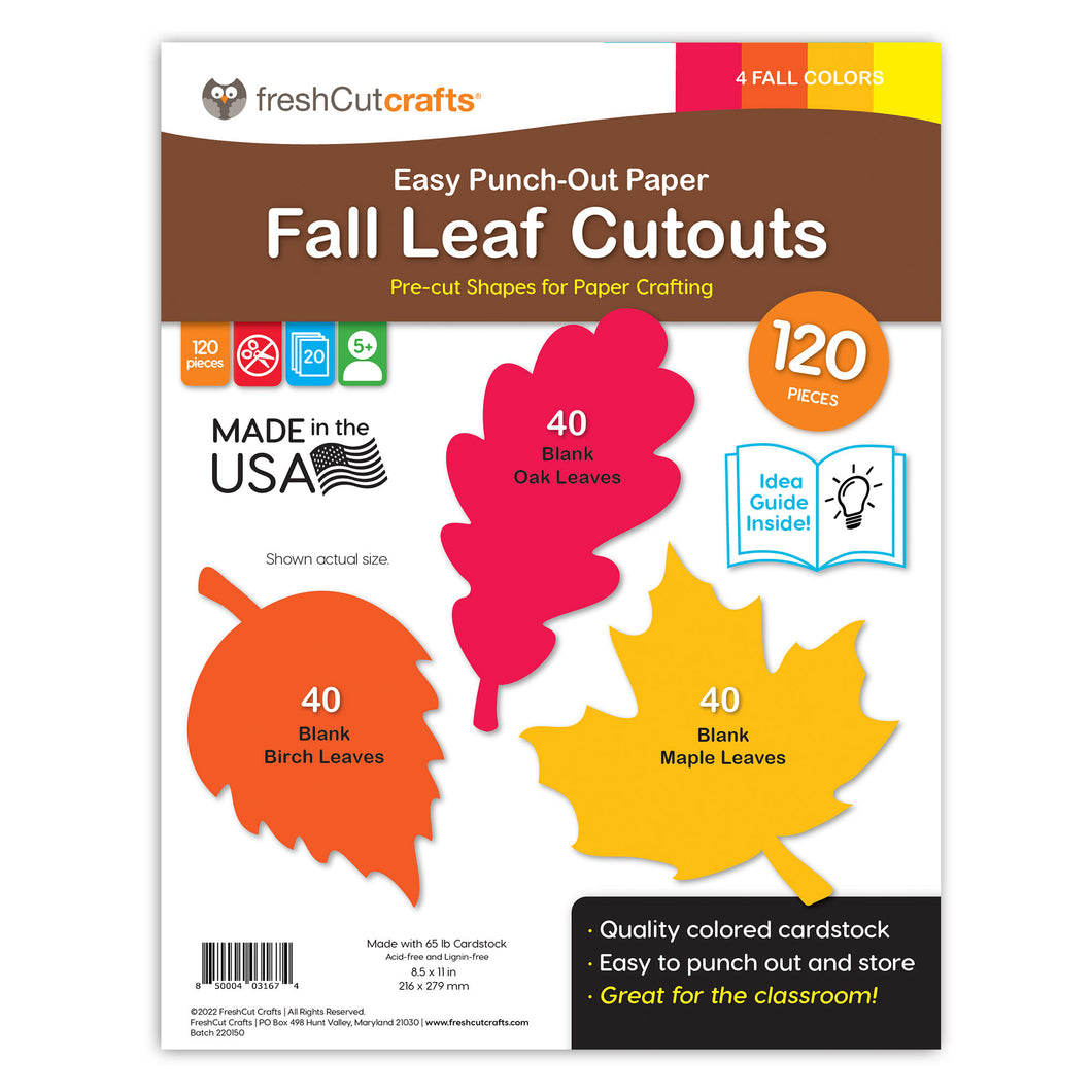 Fall Leaf Paper Cutouts with IDEA Guide