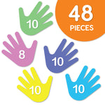 Create unique handprint crafts with paper handprint cutouts—ideal for creative and fun DIY projects.