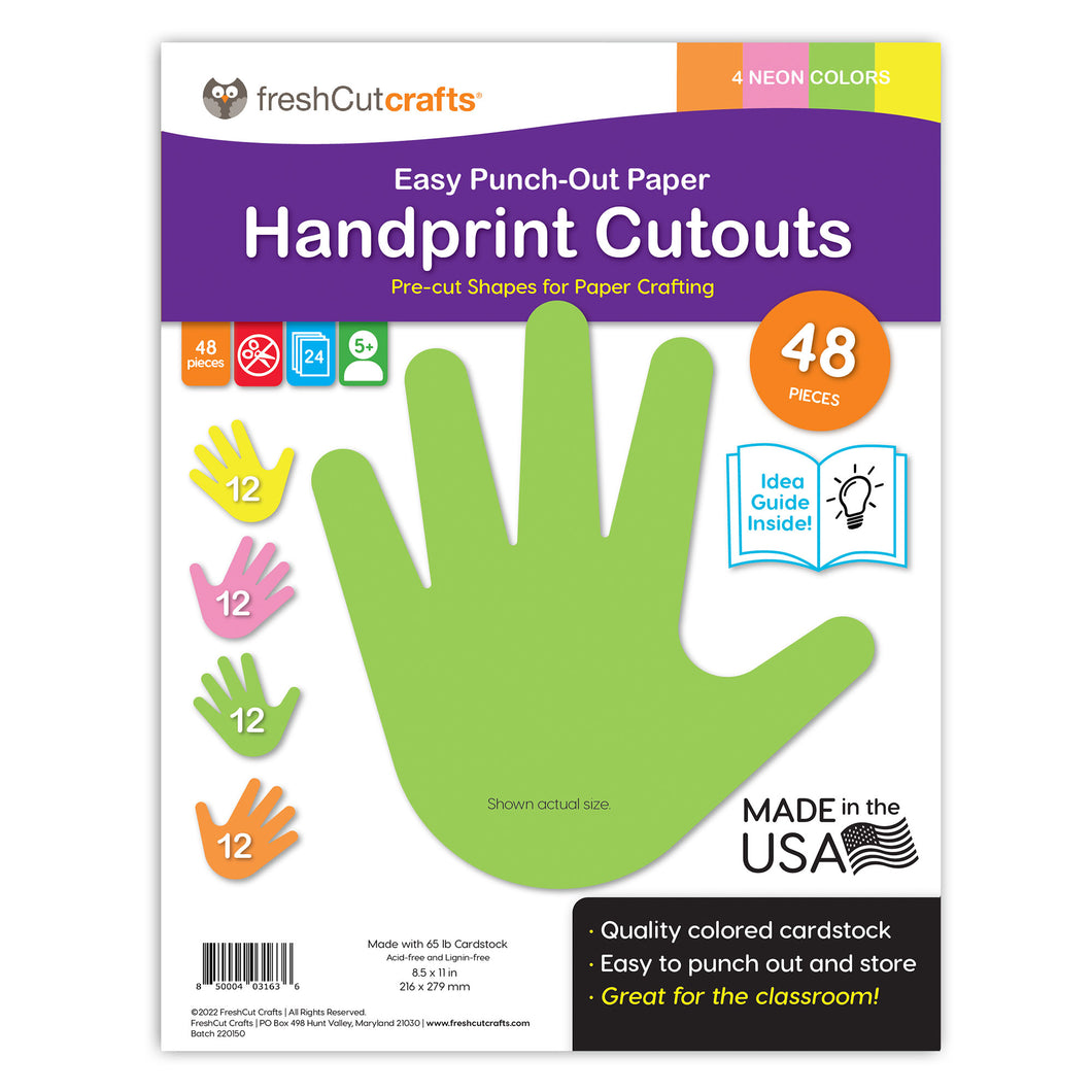 Handprint NEON Cutouts with IDEA GUIDE