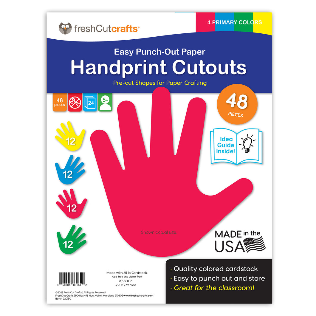 Handprint PRIMARY Cutouts with IDEA GUIDE