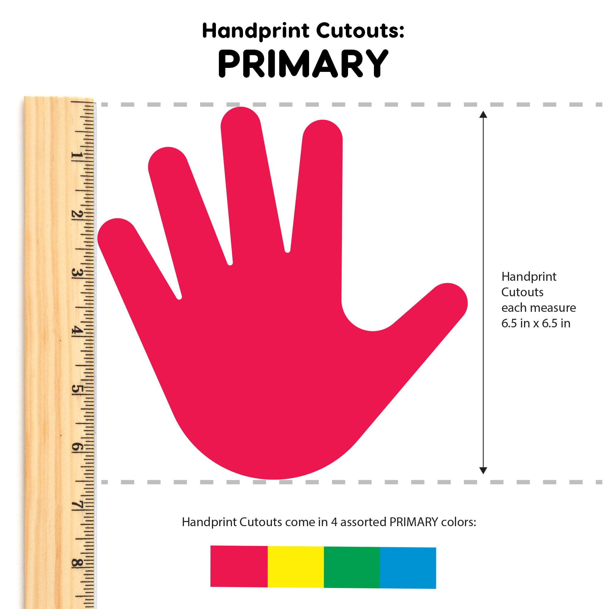 Hand Print Basic Handprint PRIMARY Cutouts with IDEA GUIDE – FreshCut Crafts