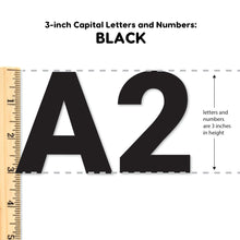 Load image into Gallery viewer, Black 3 in. Capital Alphabet Letters, Numbers, Punctuation
