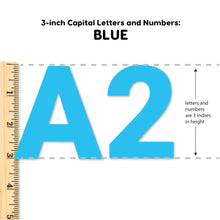 Load image into Gallery viewer, Blue 3 in. Capital Alphabet Letters, Numbers, Punctuation
