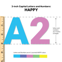 Load image into Gallery viewer, Happy 3 in. Capital Alphabet Letters, Numbers, Punctuation
