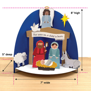 Christmas Nativity 3-D Punch-Out Bible Craft