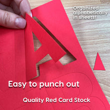 Load image into Gallery viewer, Red 3 in. Capital Alphabet Letters, Numbers, Punctuation

