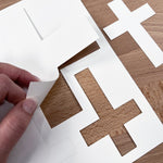 FreshCut’s white cross cutouts—perfect for crafting religious decorations, Sunday school projects, and handmade Christian crafts.