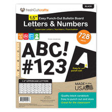 Load image into Gallery viewer, Black 1.5 in. Capital Alphabet Letters, Numbers, Punctuation
