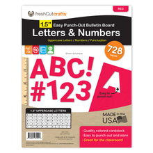 Load image into Gallery viewer, Red 1.5 in. Capital Alphabet Letters, Numbers, Punctuation
