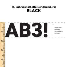 Load image into Gallery viewer, Black 1.5 in. Capital Alphabet Letters, Numbers, Punctuation
