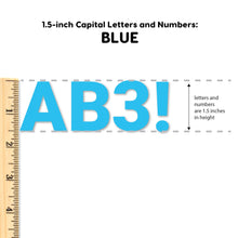 Load image into Gallery viewer, Blue 1.5 in. Capital Alphabet Letters, Numbers, Punctuation
