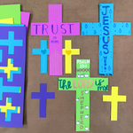 Crosses for crafts—100 colorful cross cutouts for DIY Christian and Bible crafts.