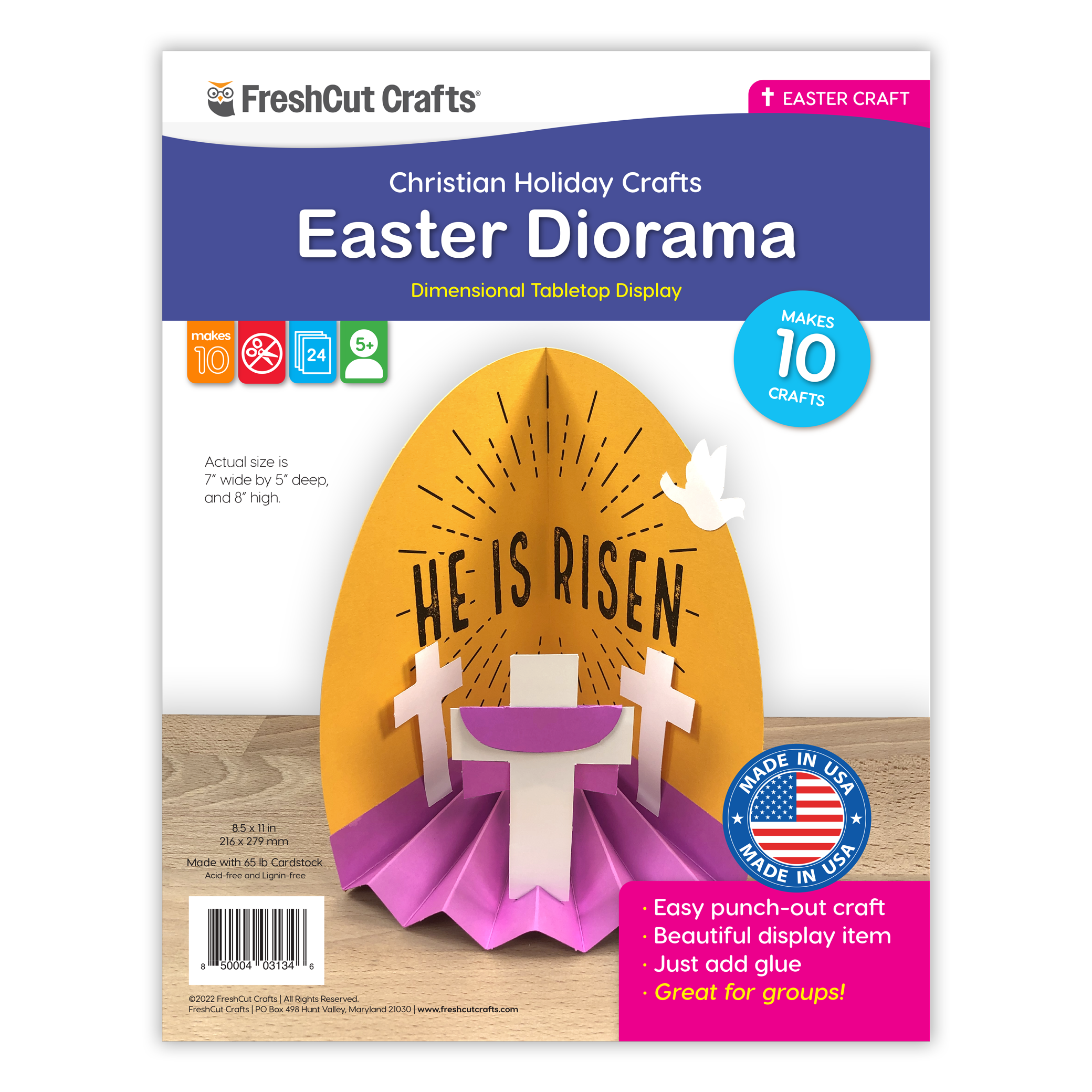 Easter diorama craft kit—create a fun and engaging Easter diorama with Bible-themed figures and scenes.