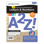 Versatile pre-cut alphabet and numbers set for letter-by-letter learning and creative projects.