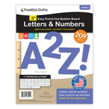 Versatile pre-cut alphabet and numbers set for letter-by-letter learning and creative projects.