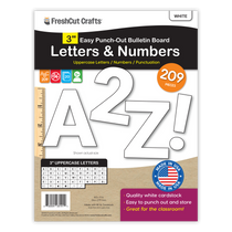 Versatile pre-cut alphabet and numbers set for letter-by-letter learning and creative projects.