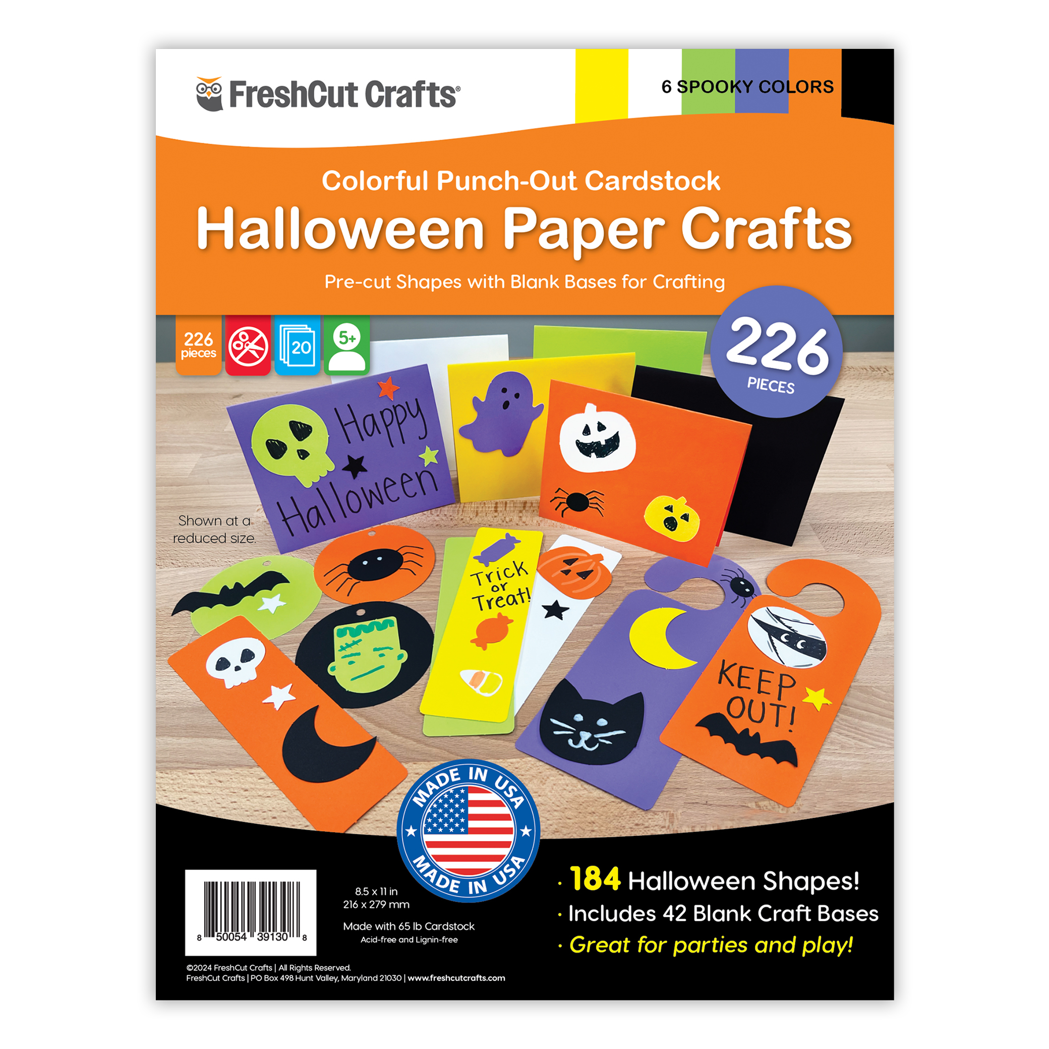 Halloween shapes cutouts for DIY crafts—create fun Halloween paper projects and spooky decorations.