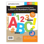 Versatile pre-cut alphabet and numbers set for letter-by-letter learning and creative projects.