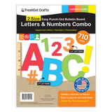 Versatile pre-cut alphabet and numbers set for letter-by-letter learning and creative projects.