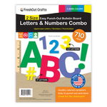 Versatile pre-cut alphabet and numbers set for letter-by-letter learning and creative projects.