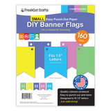 Create personalized birthday decorations with FreshCut's small DIY banner flags—perfect for party crafts and DIY banner projects.