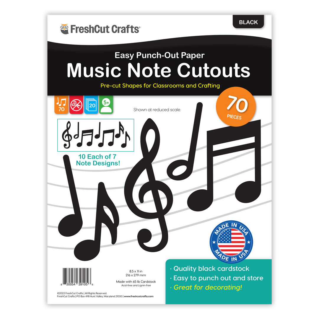 Notes Crafter Music Notes Cutouts – FreshCut Crafts