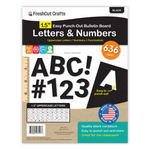 Versatile pre-cut alphabet and numbers set for letter-by-letter learning and creative projects.