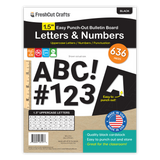 Versatile pre-cut alphabet and numbers set for letter-by-letter learning and creative projects.