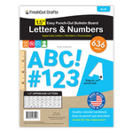 Versatile pre-cut alphabet and numbers set for letter-by-letter learning and creative projects.