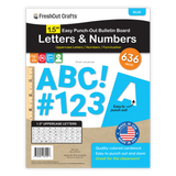Versatile pre-cut alphabet and numbers set for letter-by-letter learning and creative projects.