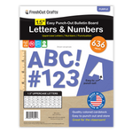 Versatile pre-cut alphabet and numbers set for letter-by-letter learning and creative projects.